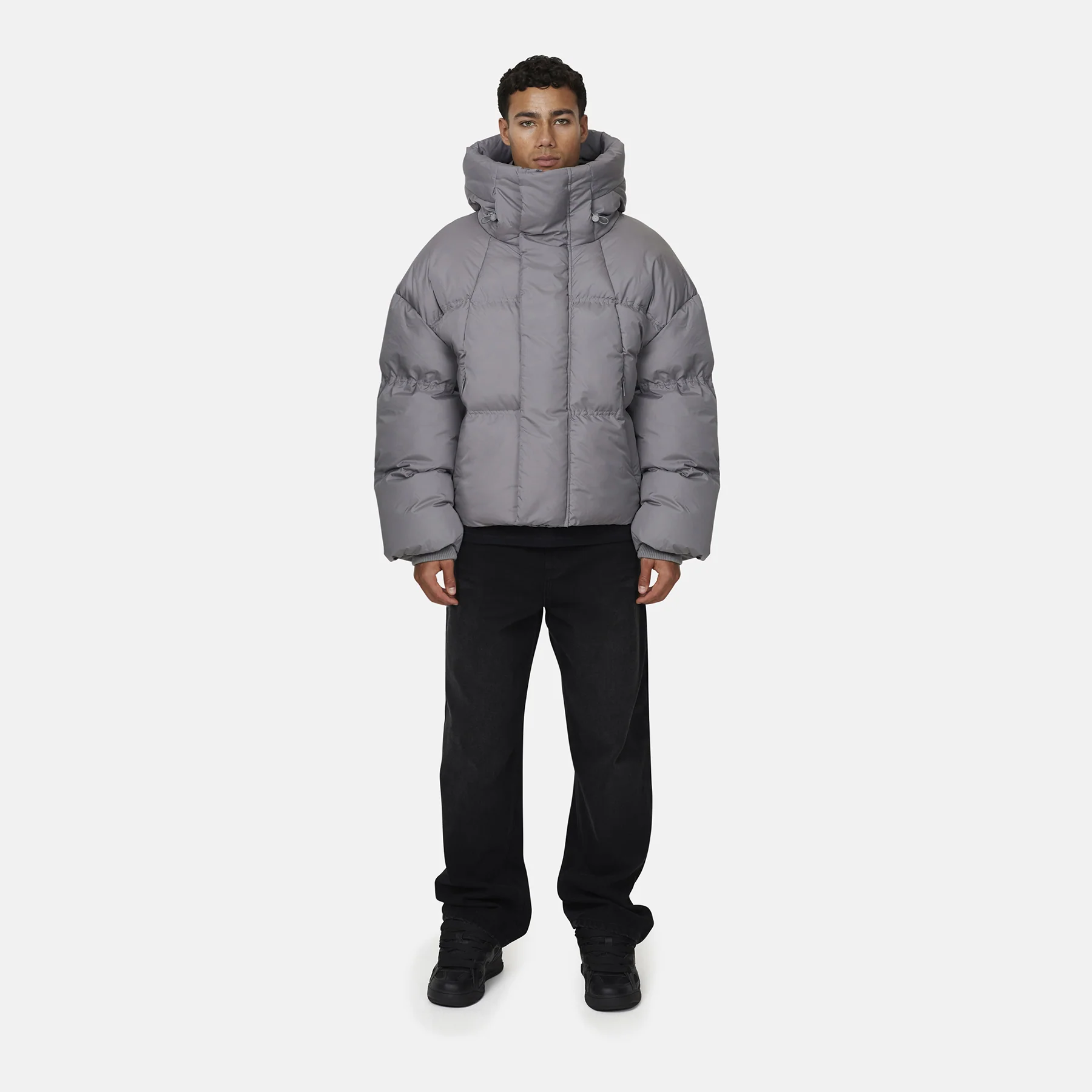 Squad Ripstop Grey Puffer Jacket - Image 3