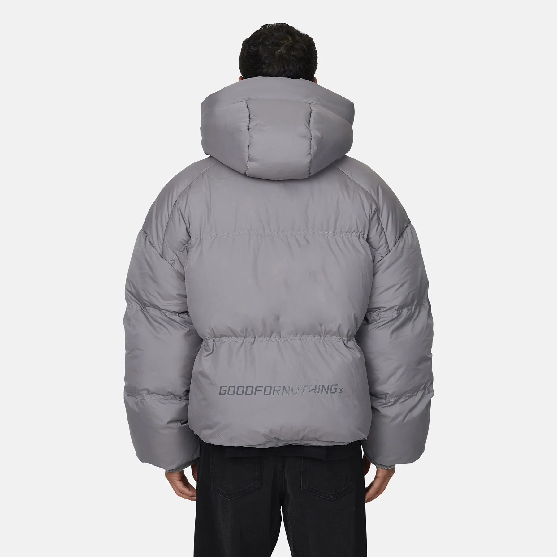 Squad Ripstop Grey Puffer Jacket - Image 4