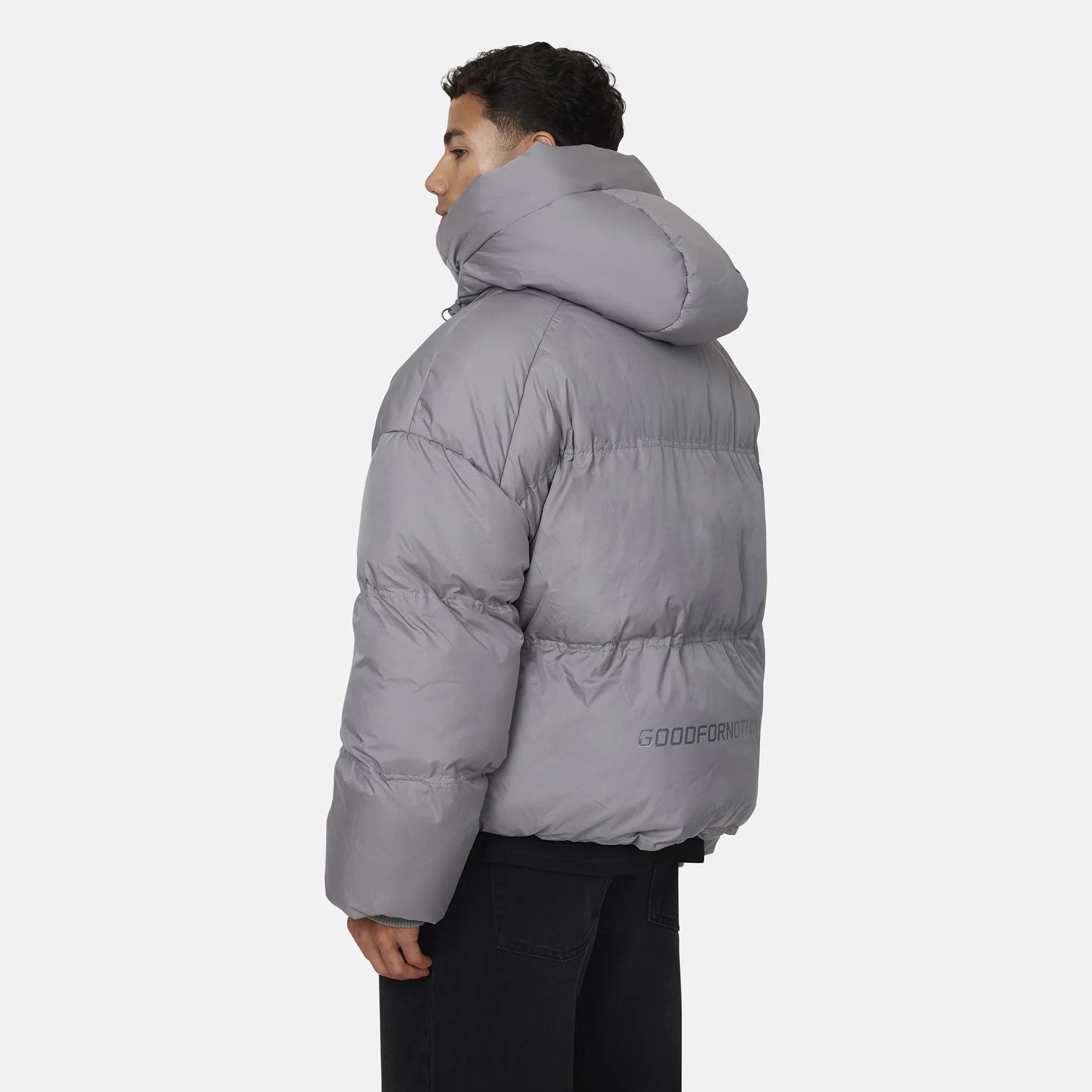 Squad Ripstop Grey Puffer Jacket - Image 5