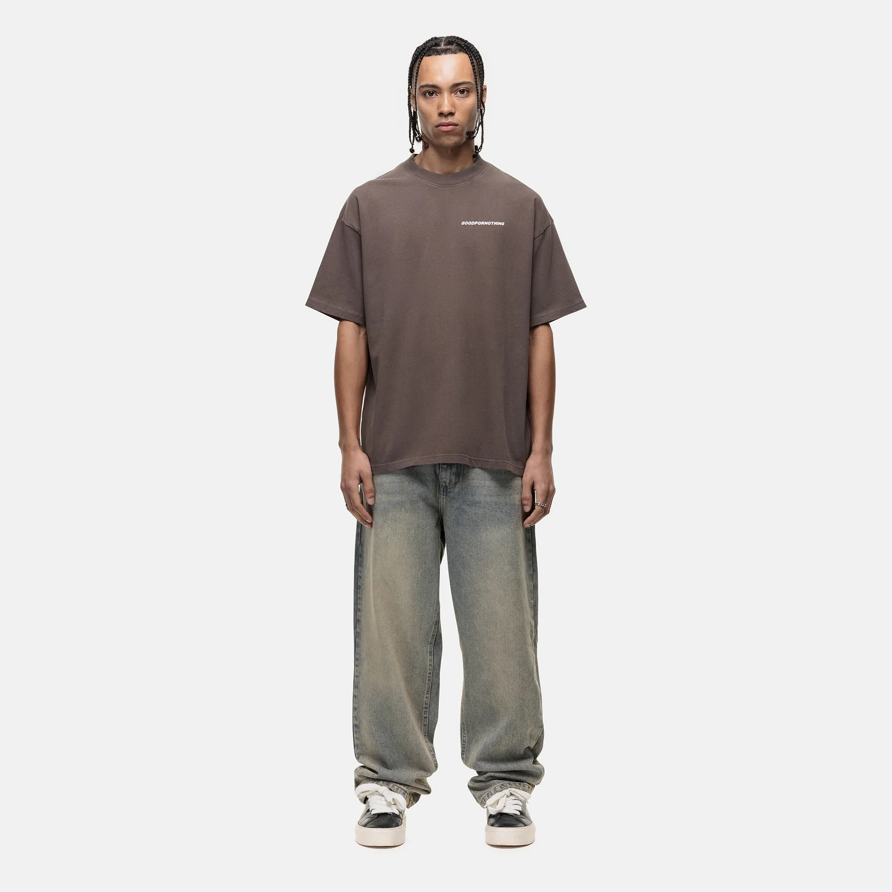 Vintage Washed Taupe T-shirt - Image 4