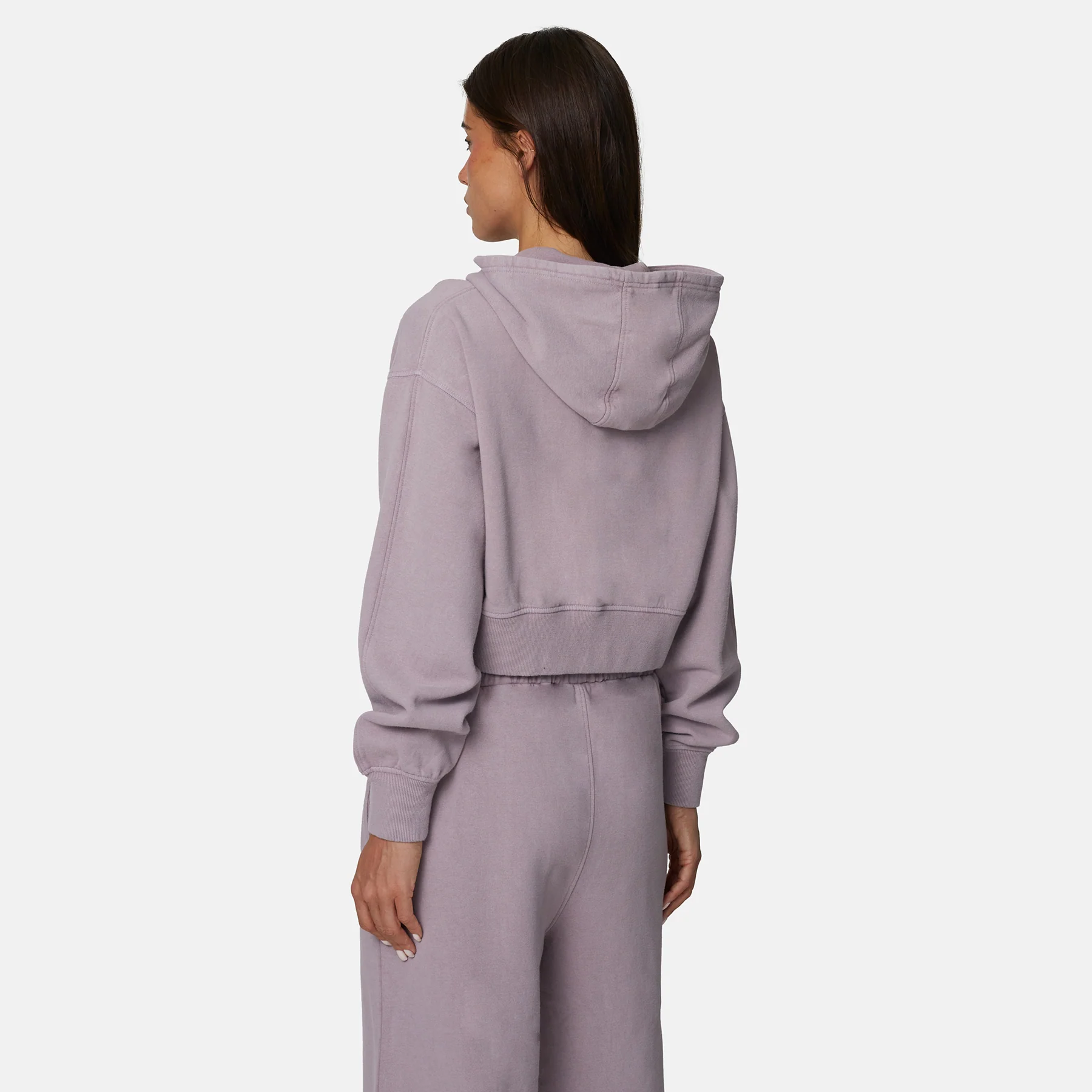 Vintage Washed Lilac Zip Hoodie - Image 3