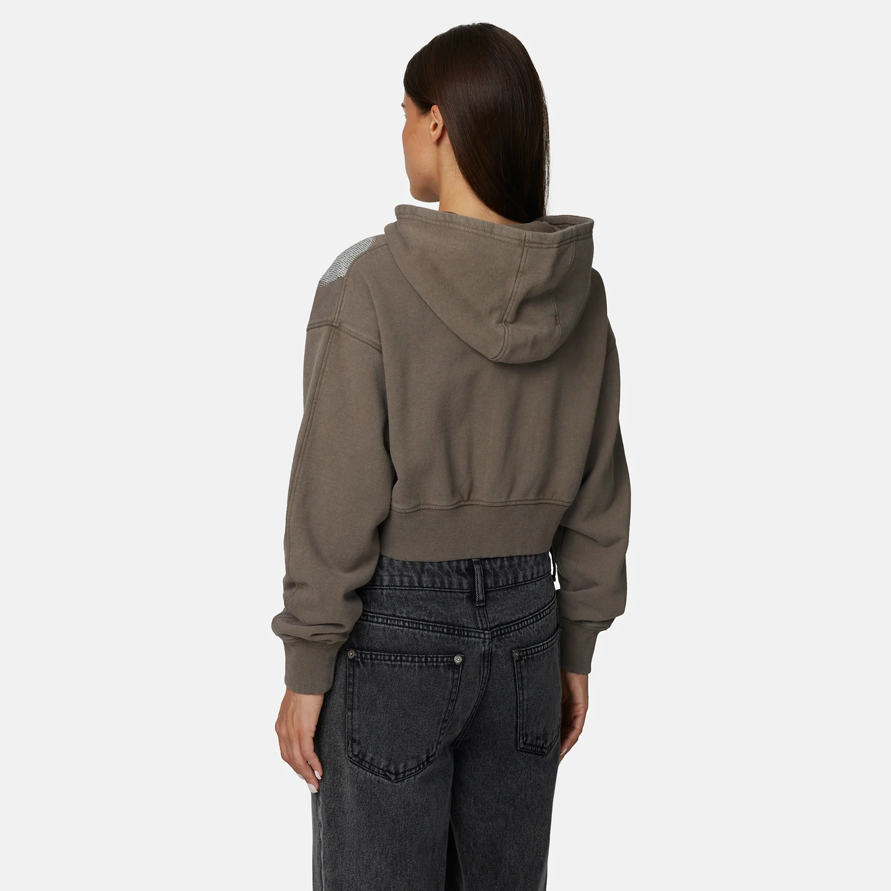 Fragment Butterfly Washed Taupe Zip Hoodie - Image 3