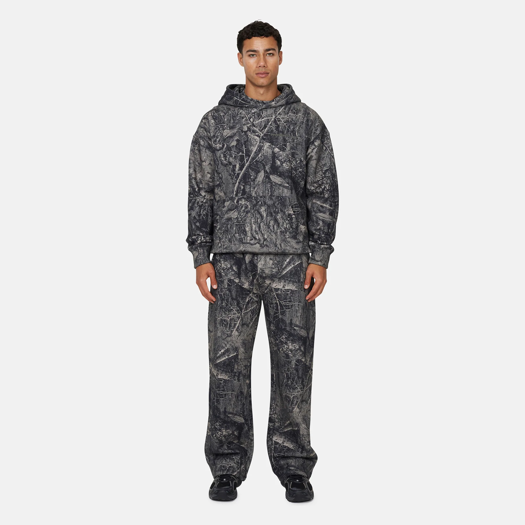 Woodland Camo Black Hoodie - Image 3
